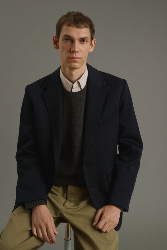 Chaqueta Clement - Azul marino oscuro - Lana - Hombre