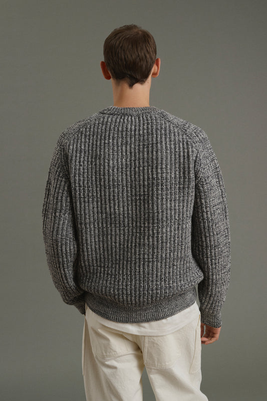 Jersey Osma - Crudo/Antracita - Lana - Hombre