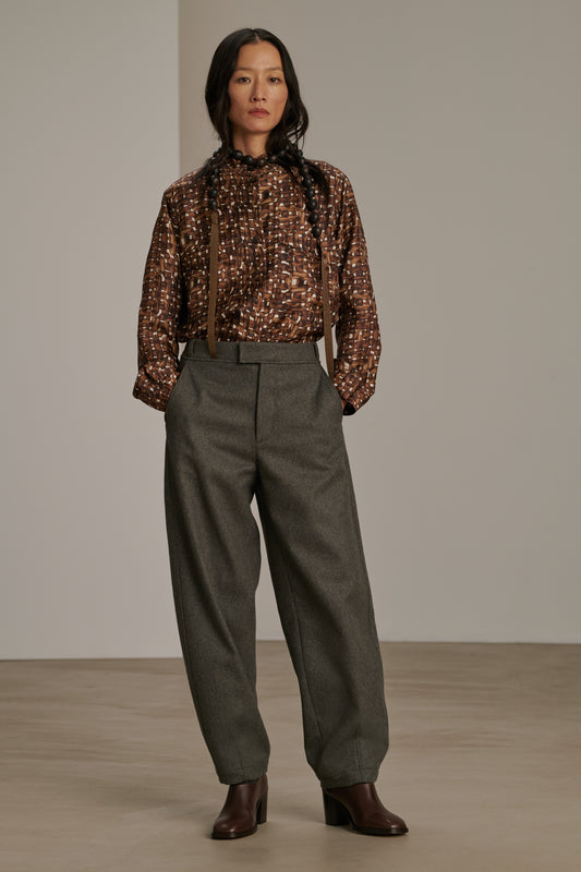 Pantalón Barrie - Gris claro - Lana - Mujer