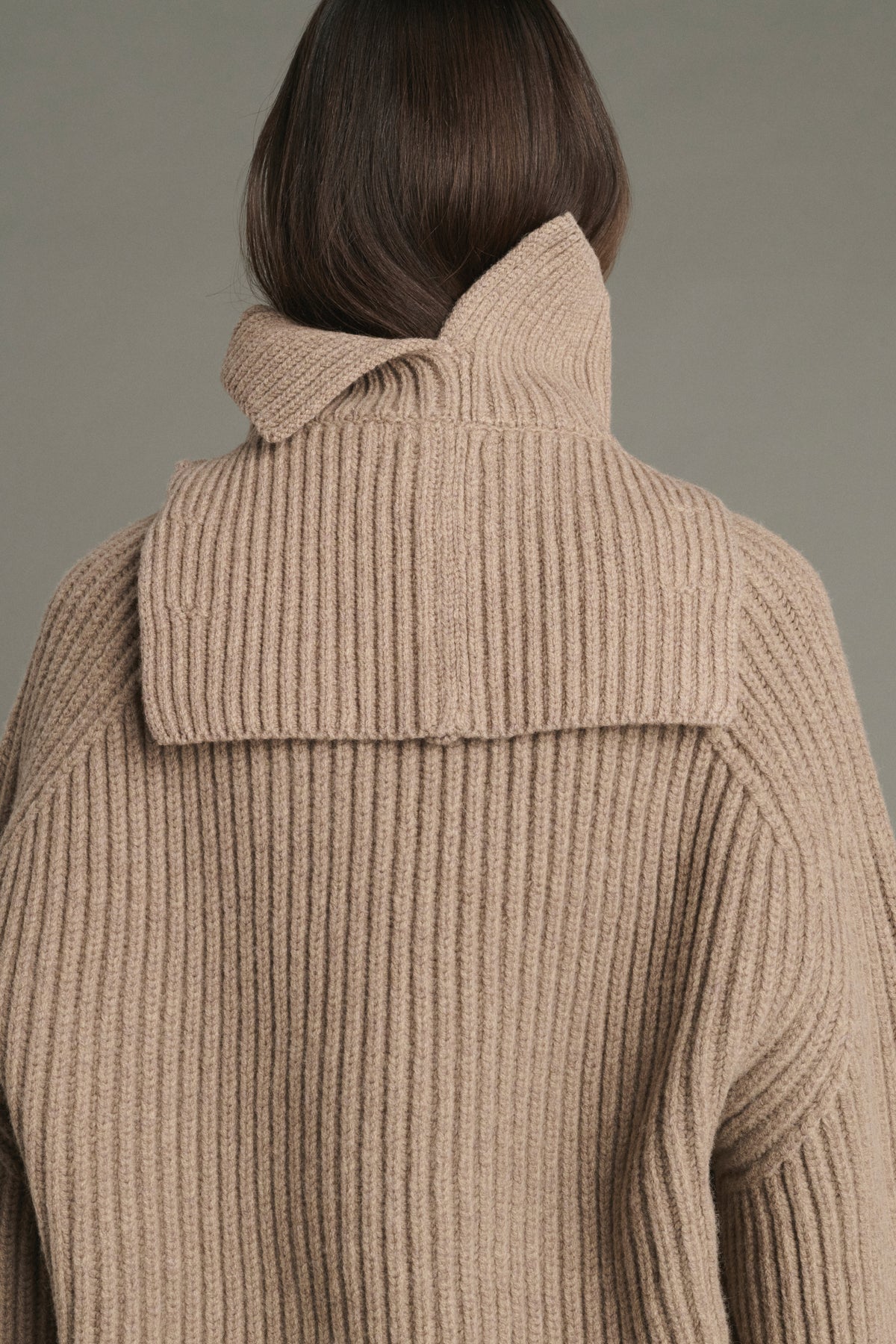 Cuello Gad - Beige jaspeado - Lana merinos - Mujer