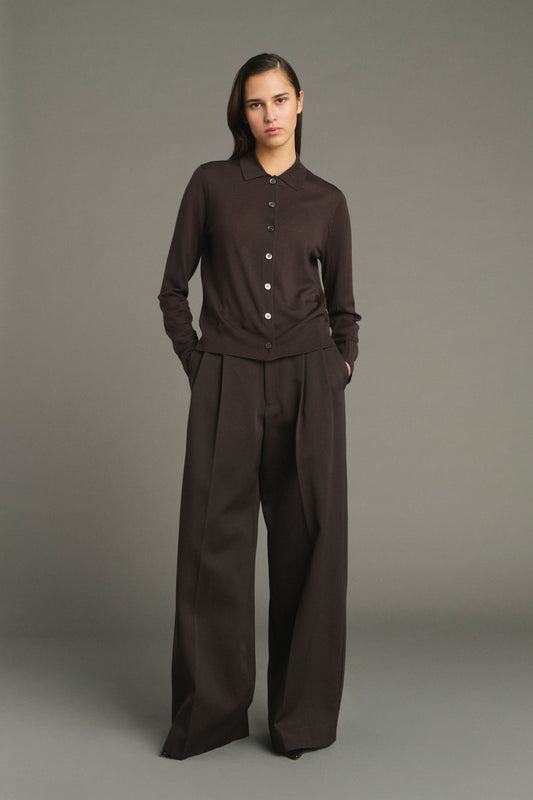 Pantalón Laumiere - Ébano - Lana - Mujer