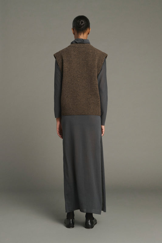Jersey Karl - Marrón Chiné - Lana Merino - Mujer
