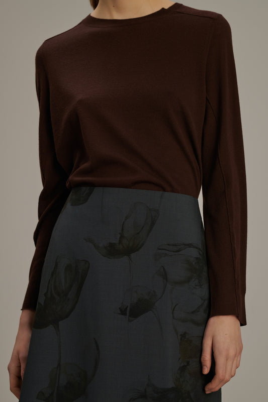 Falda Valet - Gris Antracita - Lana - Mujer