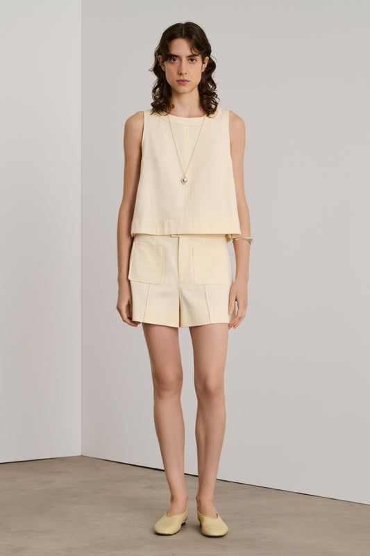 Short Dover - Crème - Coton - Femme