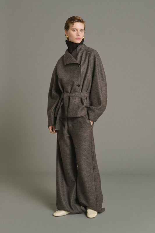 Pantalón Gibson - Taupe chiné - Lana - Mujer