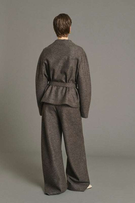 Chaqueta Theia - Taupe Jaspeado - Lana - Mujer