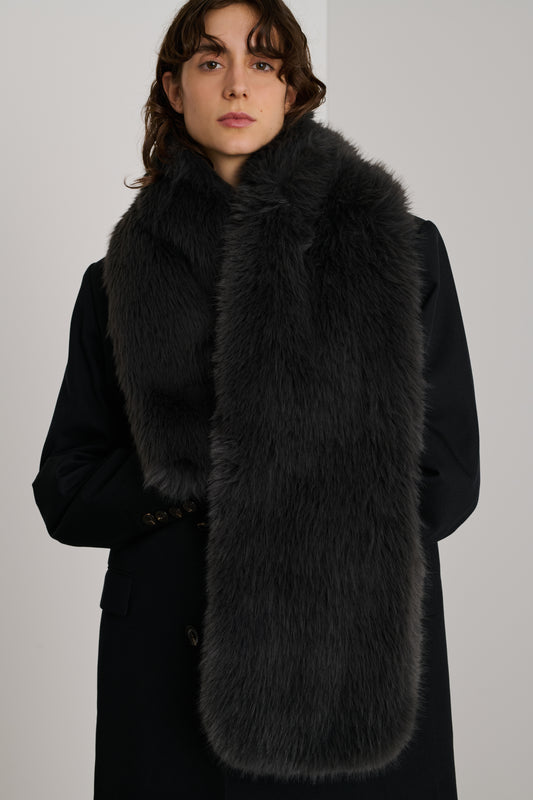 Bufanda Ruby - Antracita - Cuero - Mujer
