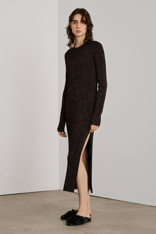 Vestido Helen - Negro/Caramelo - Mujer