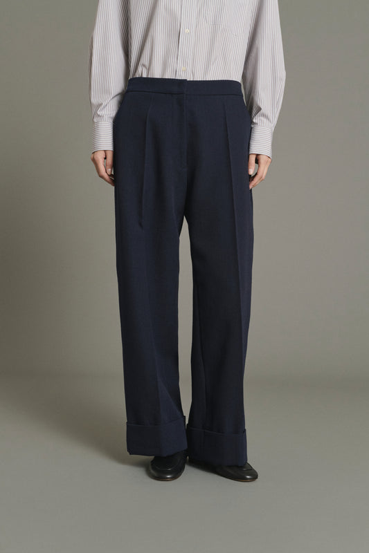 Pantalón Kobe - Navy - Lana - Mujer