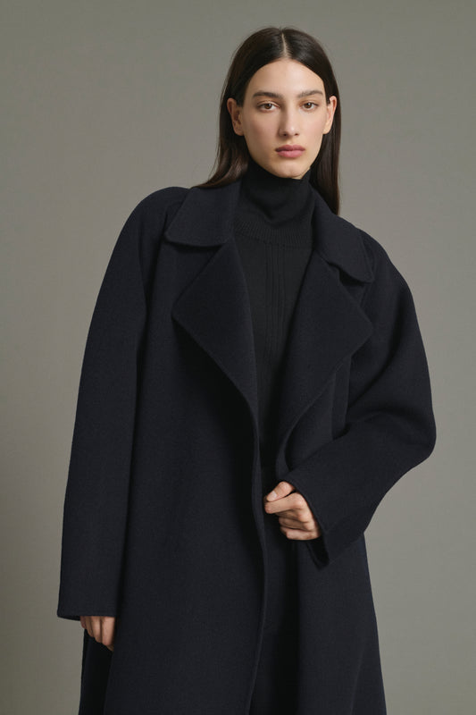 Abrigo Harvard - Deep Navy - Lana - Mujer