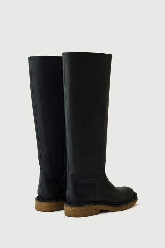 Botas Babylon - Gris antracita - Cuero - Mujer