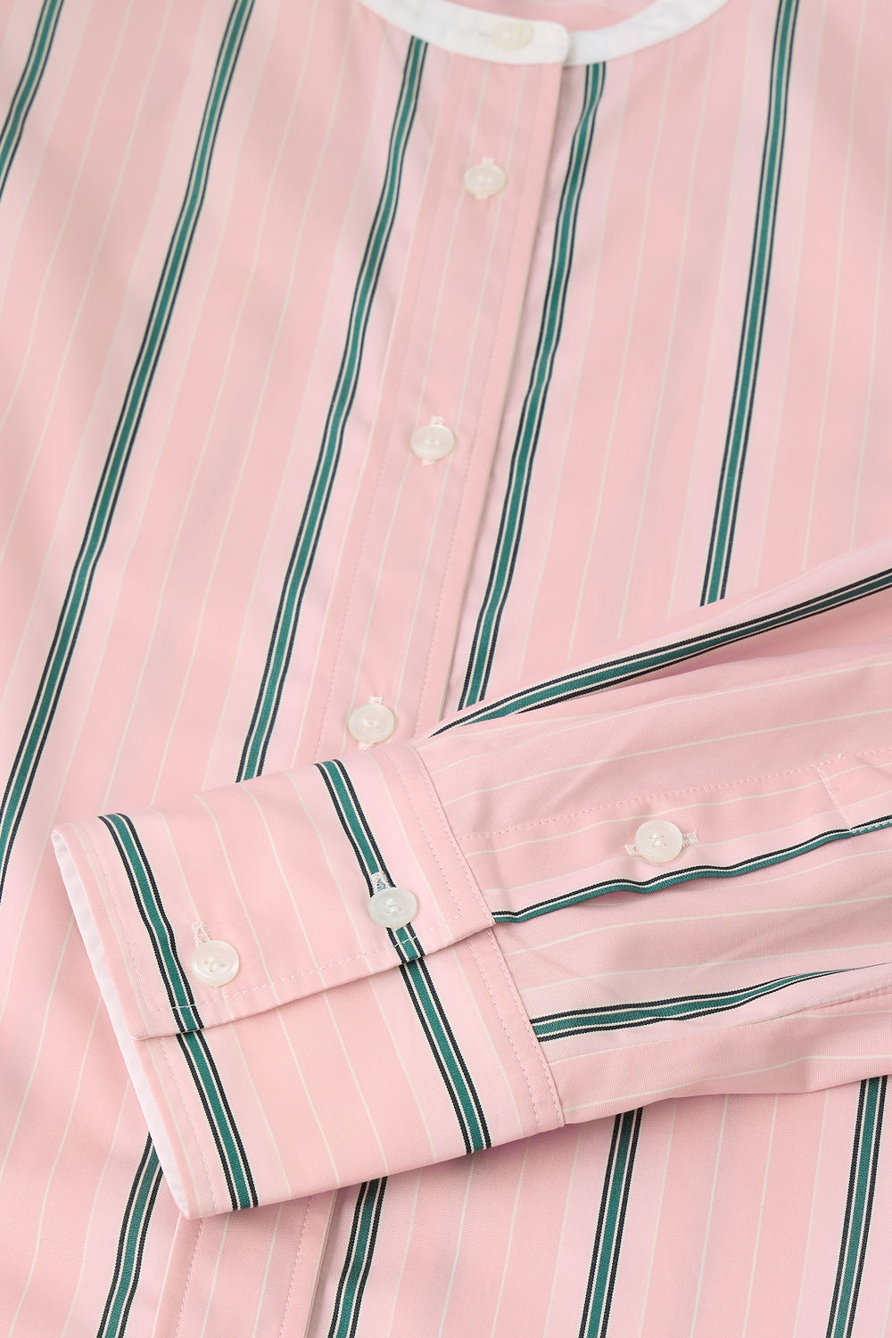 Camisa Bermudes - Rosa/Gris - Algodón - Mujer