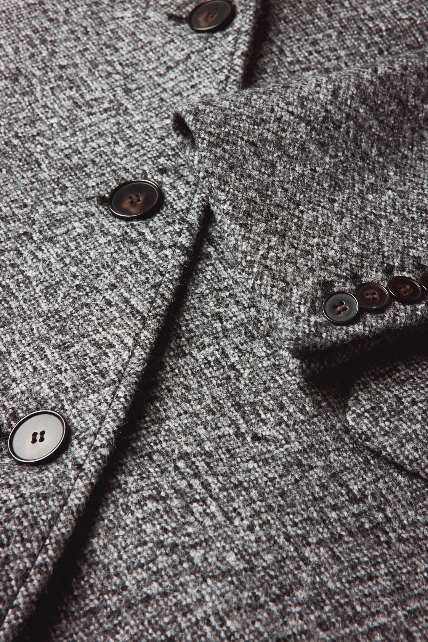 Abrigo Leon - Gris/Negro - Lana - Mujer
