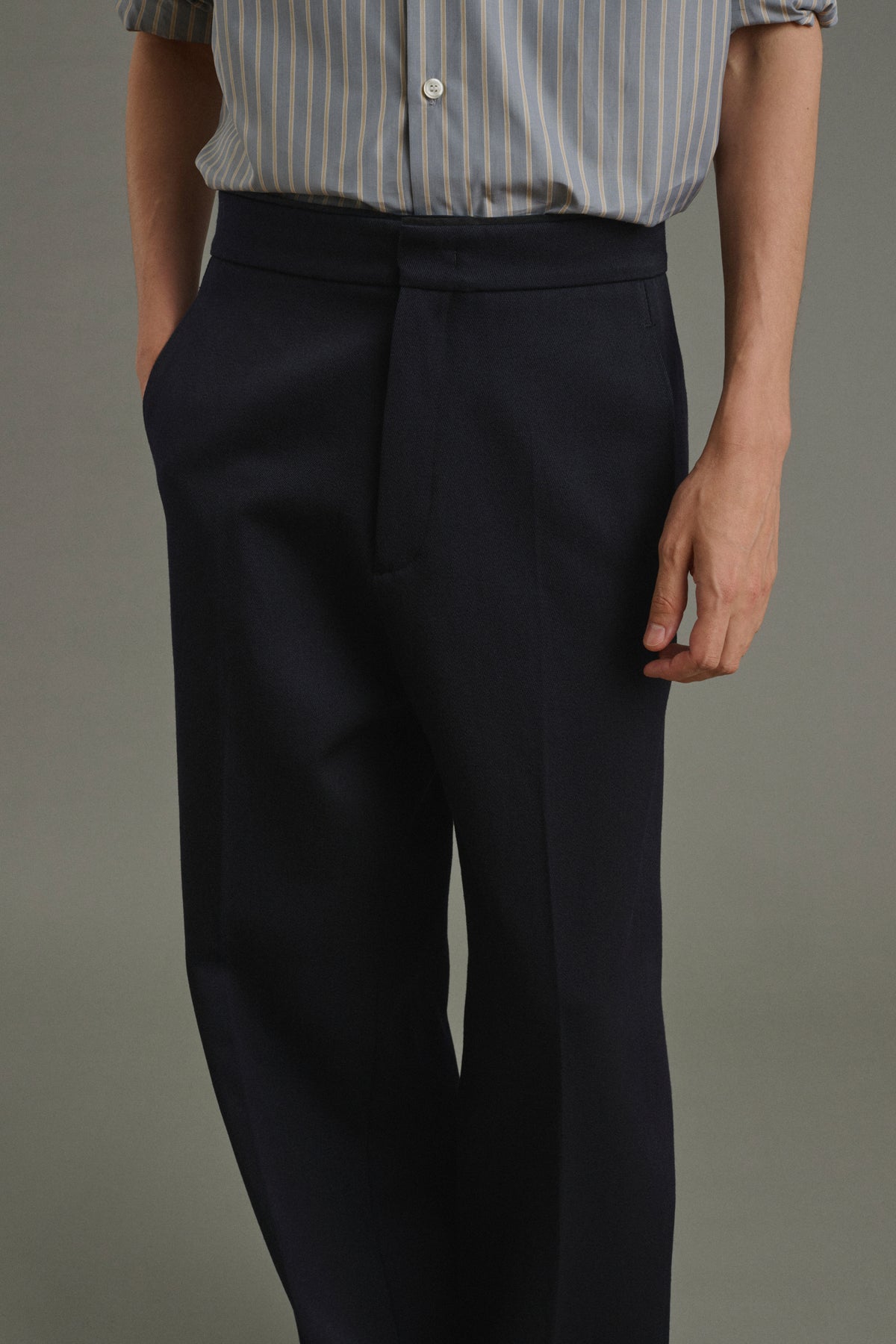 Pantalón Antonin - Azul marino oscuro - Lana - Hombre vue 5