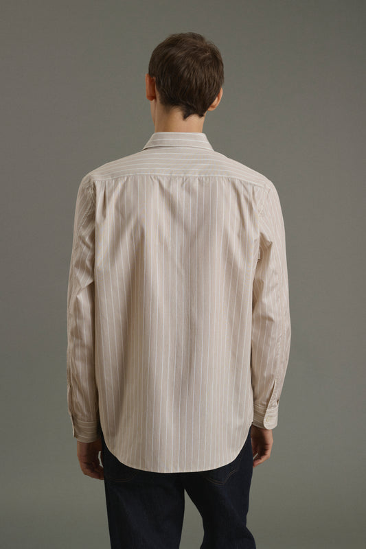 Camisa Glenn - Avellana/Crudo - Algodón - Hombre