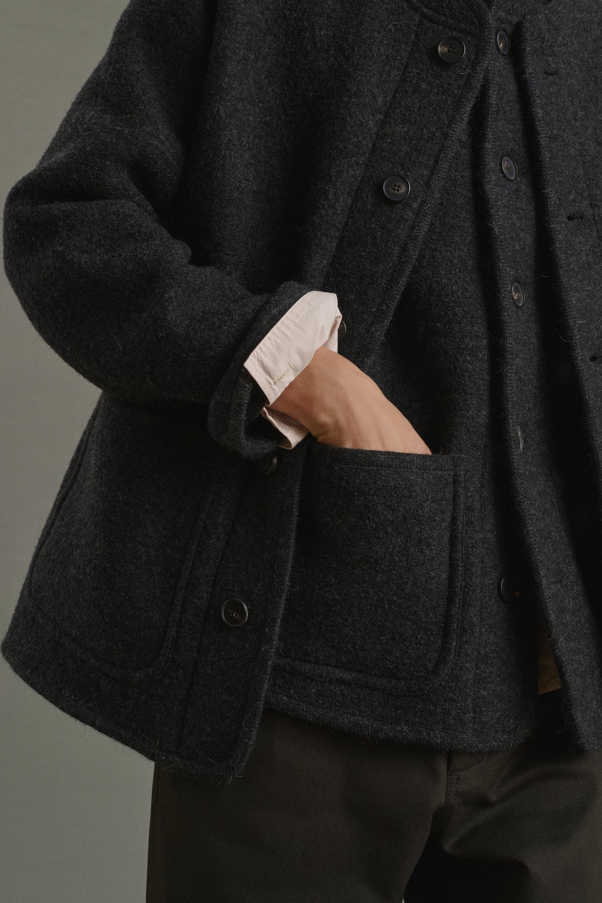 Chaqueta Aliocha - Gris antracita - Lana - Hombre vue 6