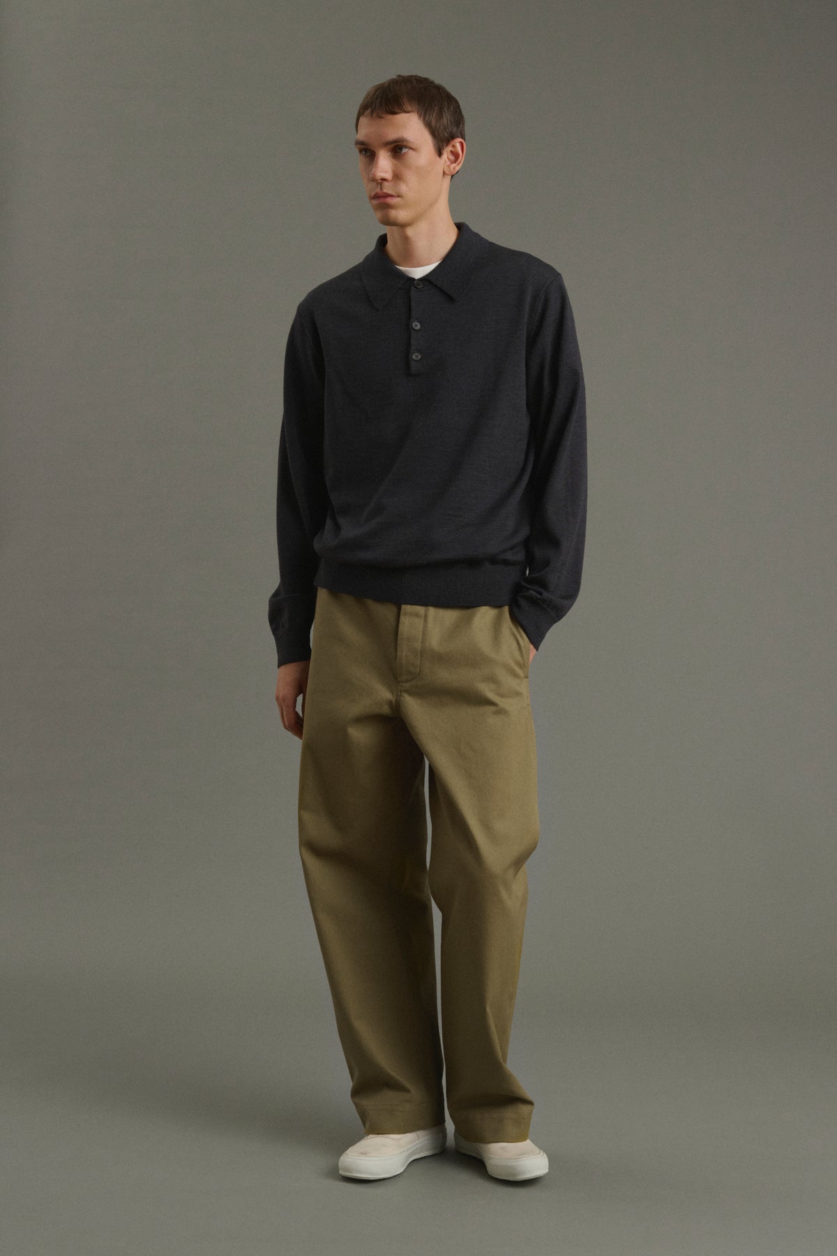Jersey Etienne - Gris antracita - Lana merina - Hombre