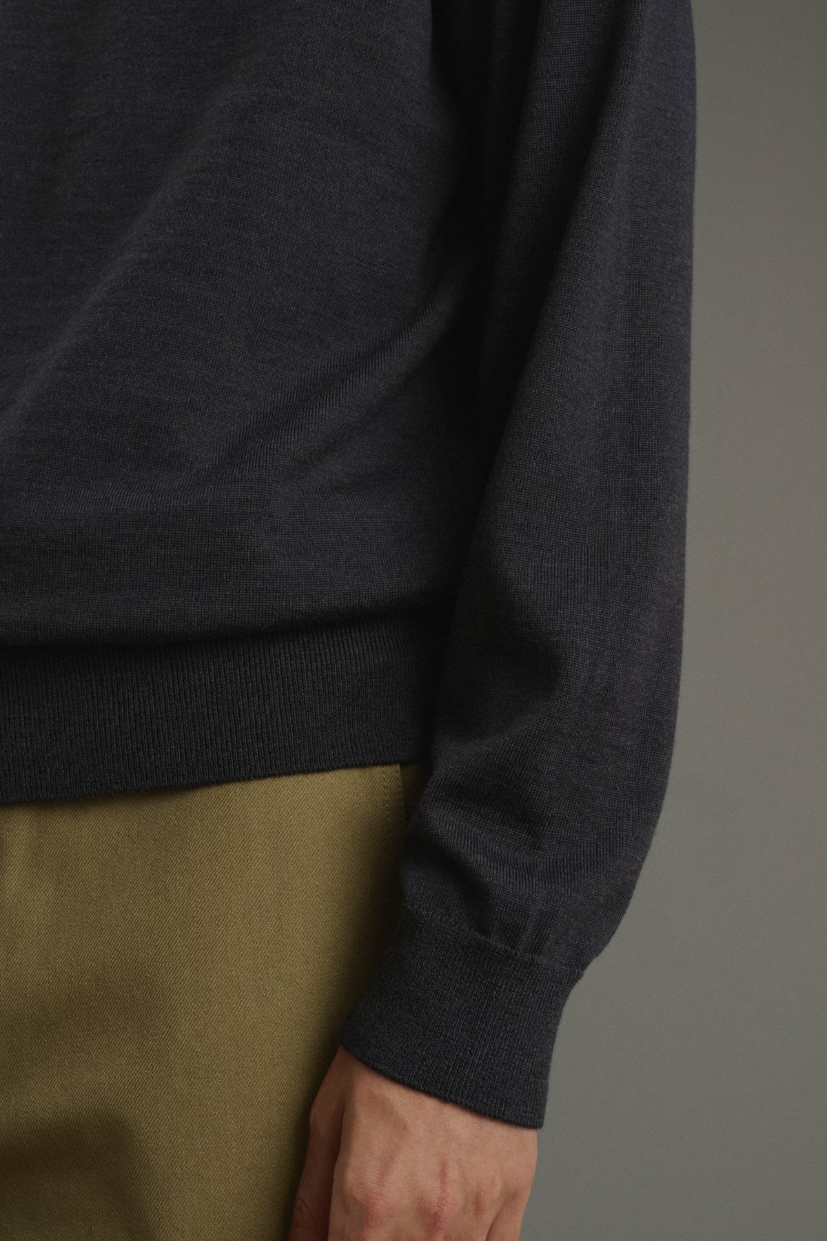 Jersey Etienne - Gris antracita - Lana merina - Hombre vue 6