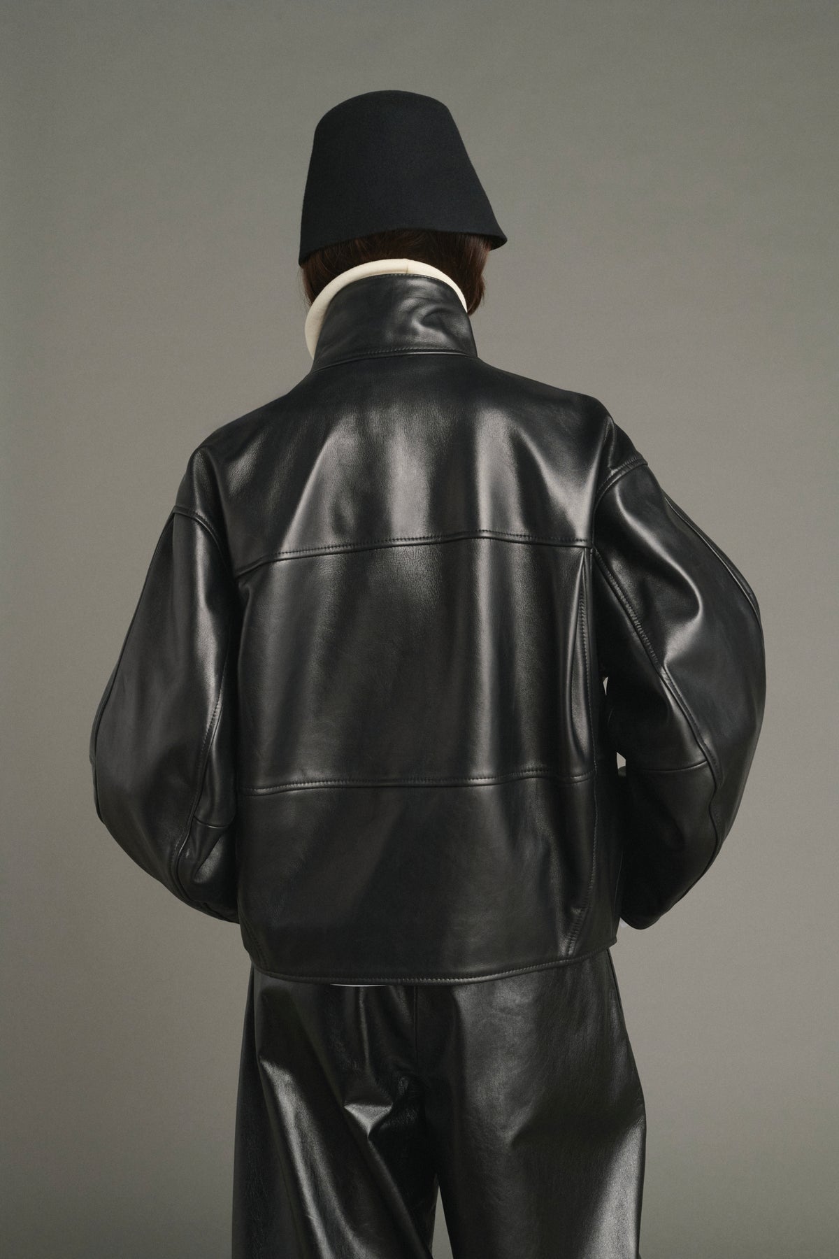 Chaqueta Gamma - Negro Cuero Oversize Mujer - Soeur