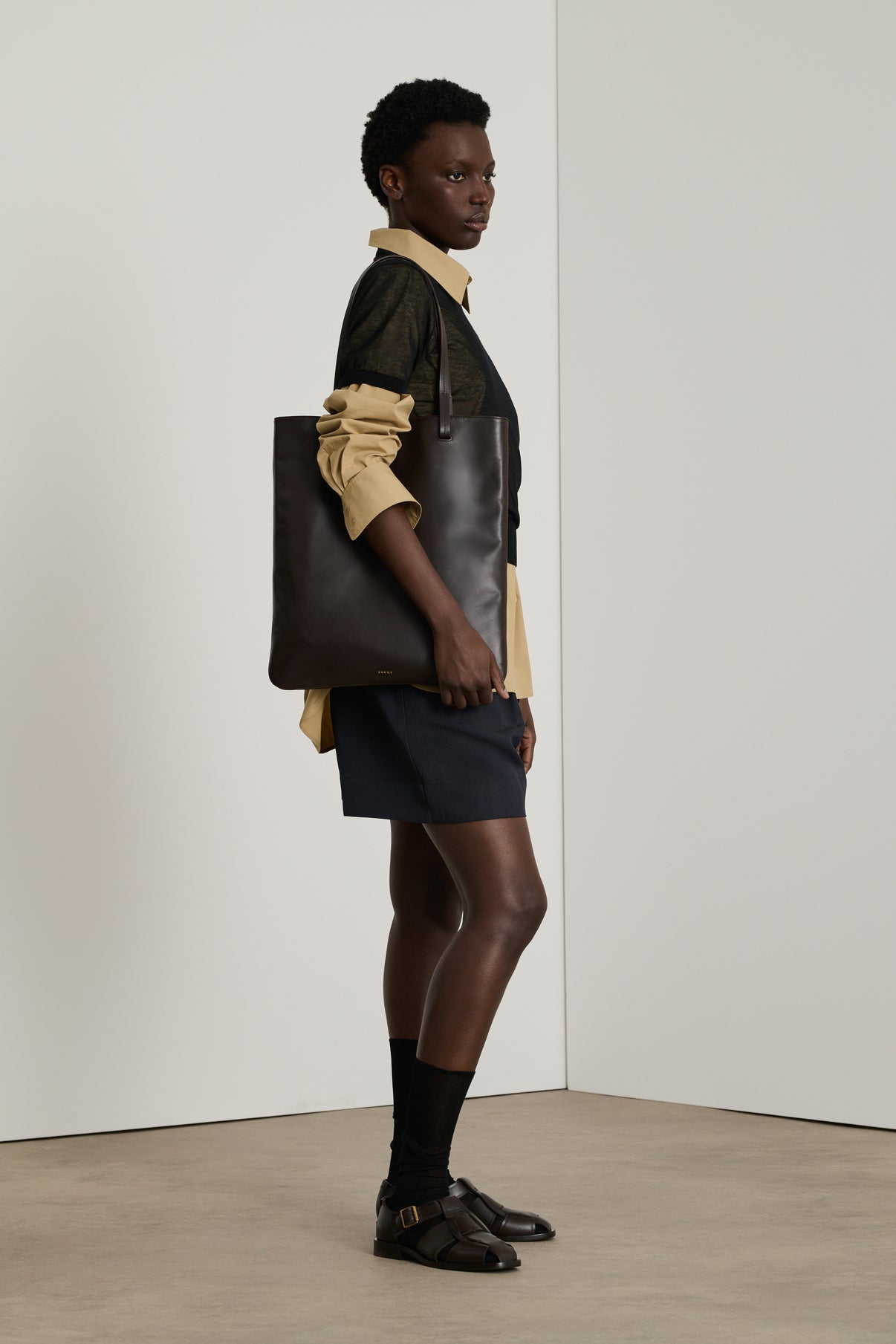 Sac Darlington - Ébène - Cuir - Femme vue 4