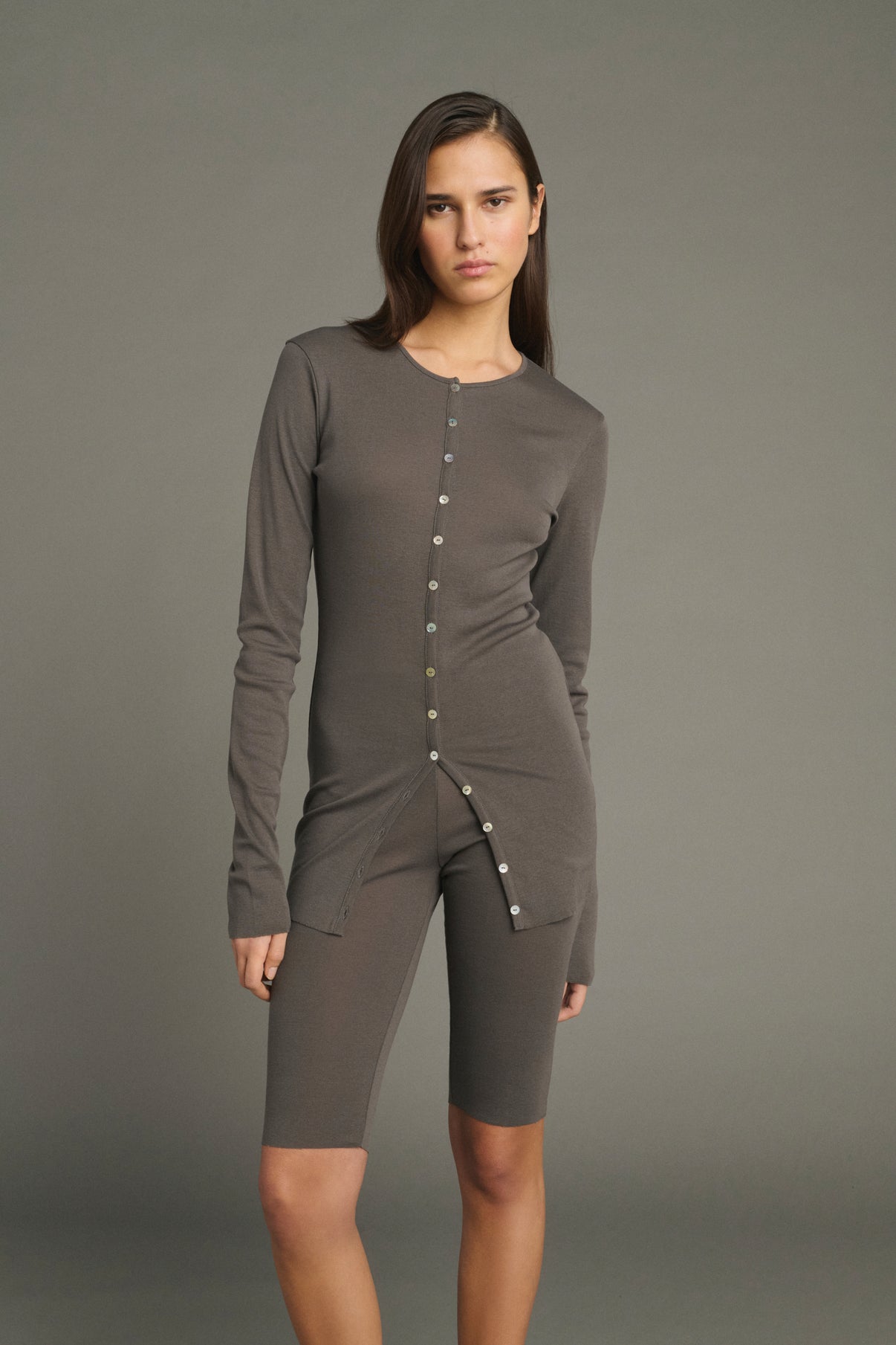 Pantalón corto Lio - Incienso - Algodón - Mujer vue 2