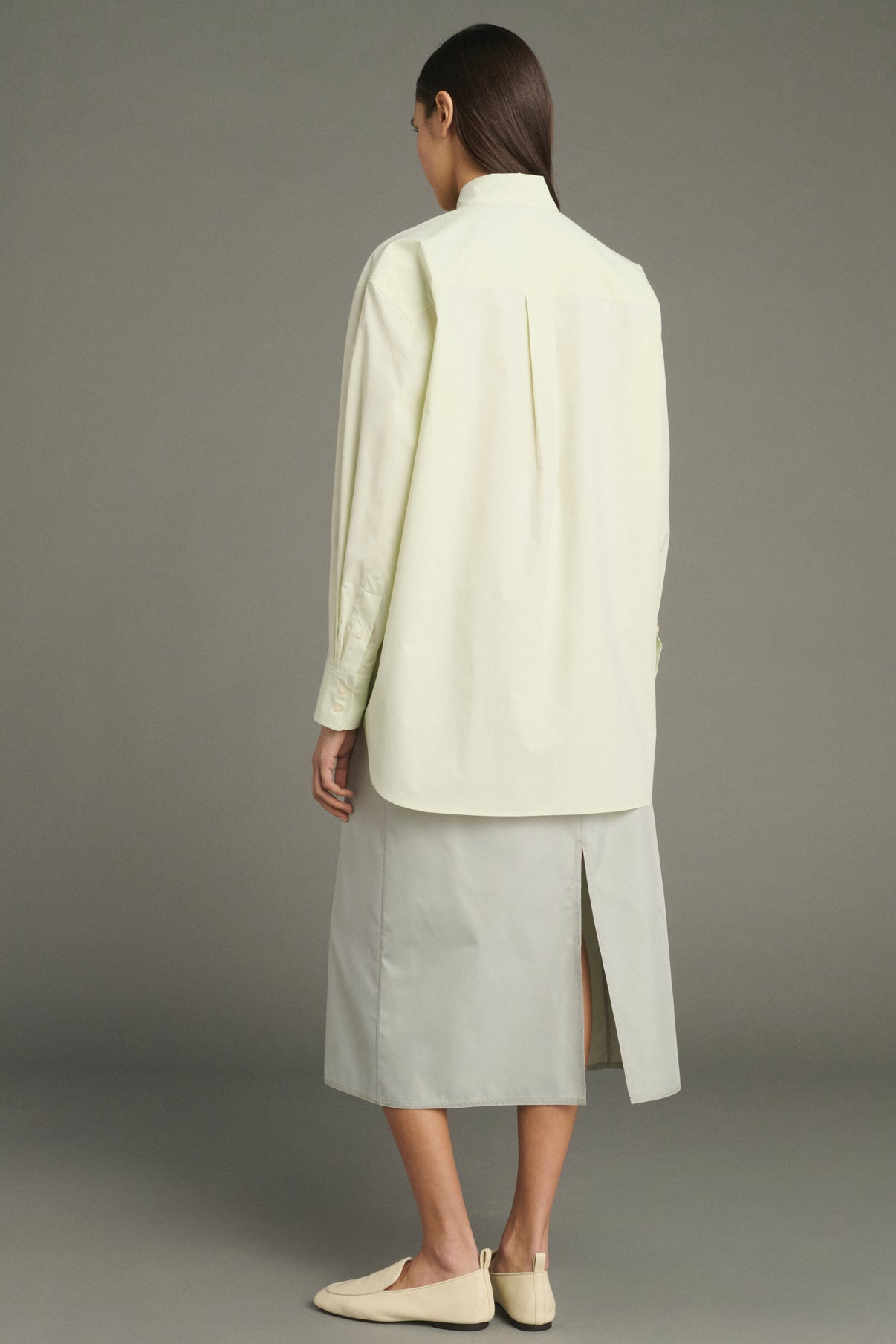 Camisa Carlotta - Verde pálido - Algodón - Mujer vue 2