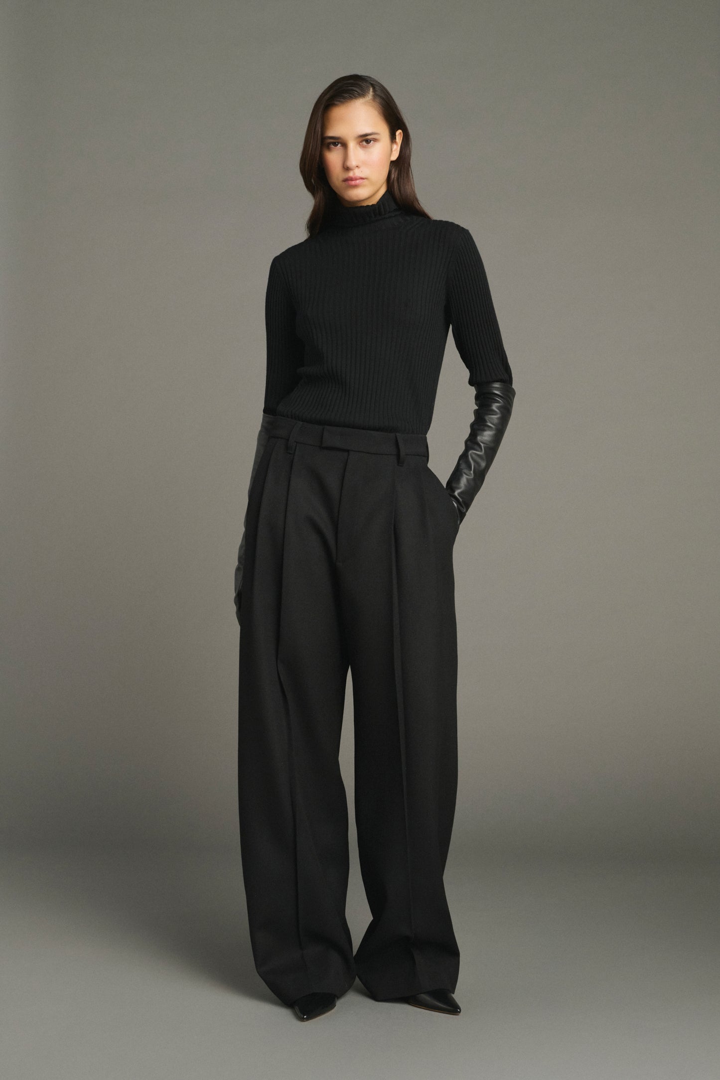 Jersey Filao - Negro - Lana merino - Mujer