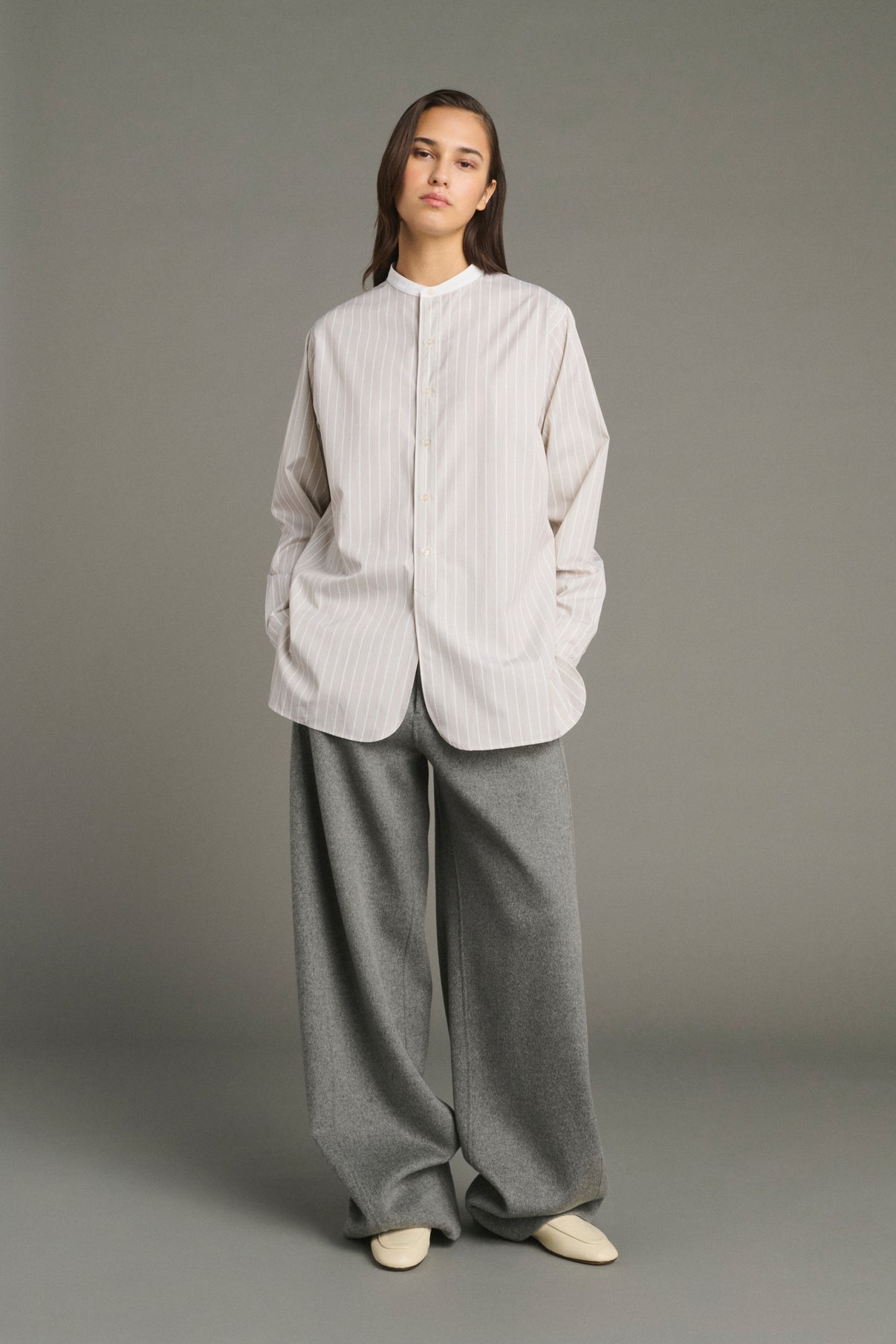 Camisa Lucile - Avellana/Crudo - Algodón - Mujer vue 3