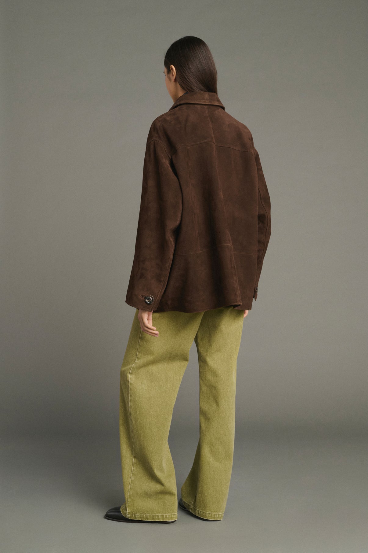 Chaqueta Vincenzo - Ébano - Cuero - Mujer vue 2