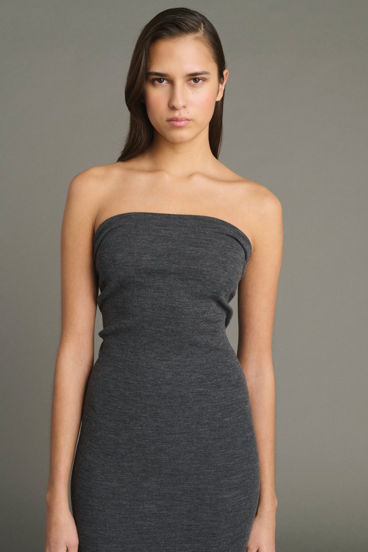 Vestido Lilia - Gris Antracita - Lana - Mujer vue 3