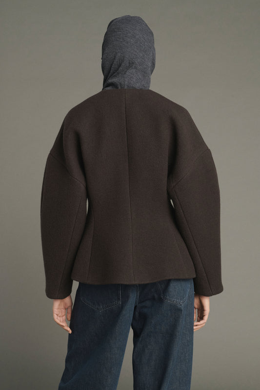Chaqueta France - Verde ébano - Algodón - Mujer