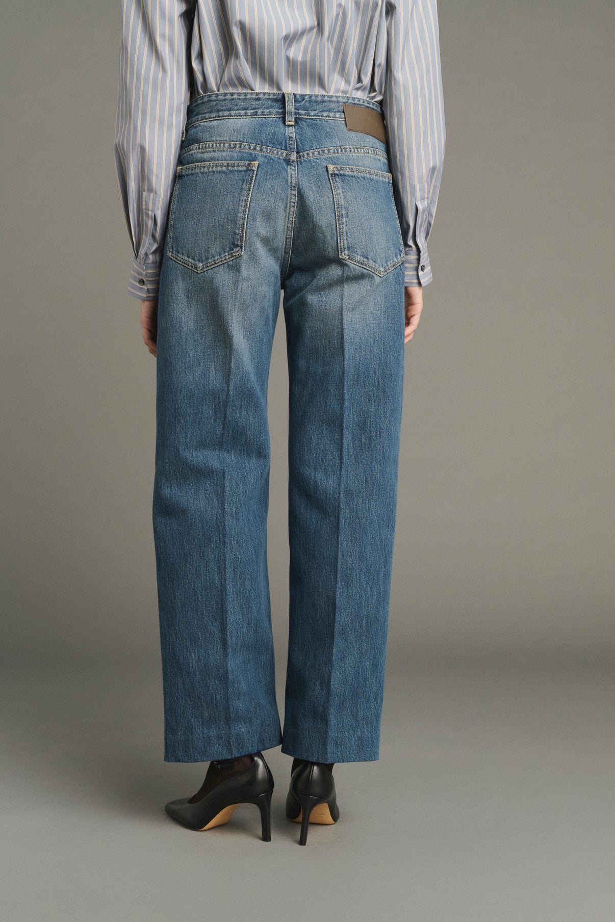 Vaqueros Jerry - Denim Azul Desgastado - Coton - Mujer vue 3