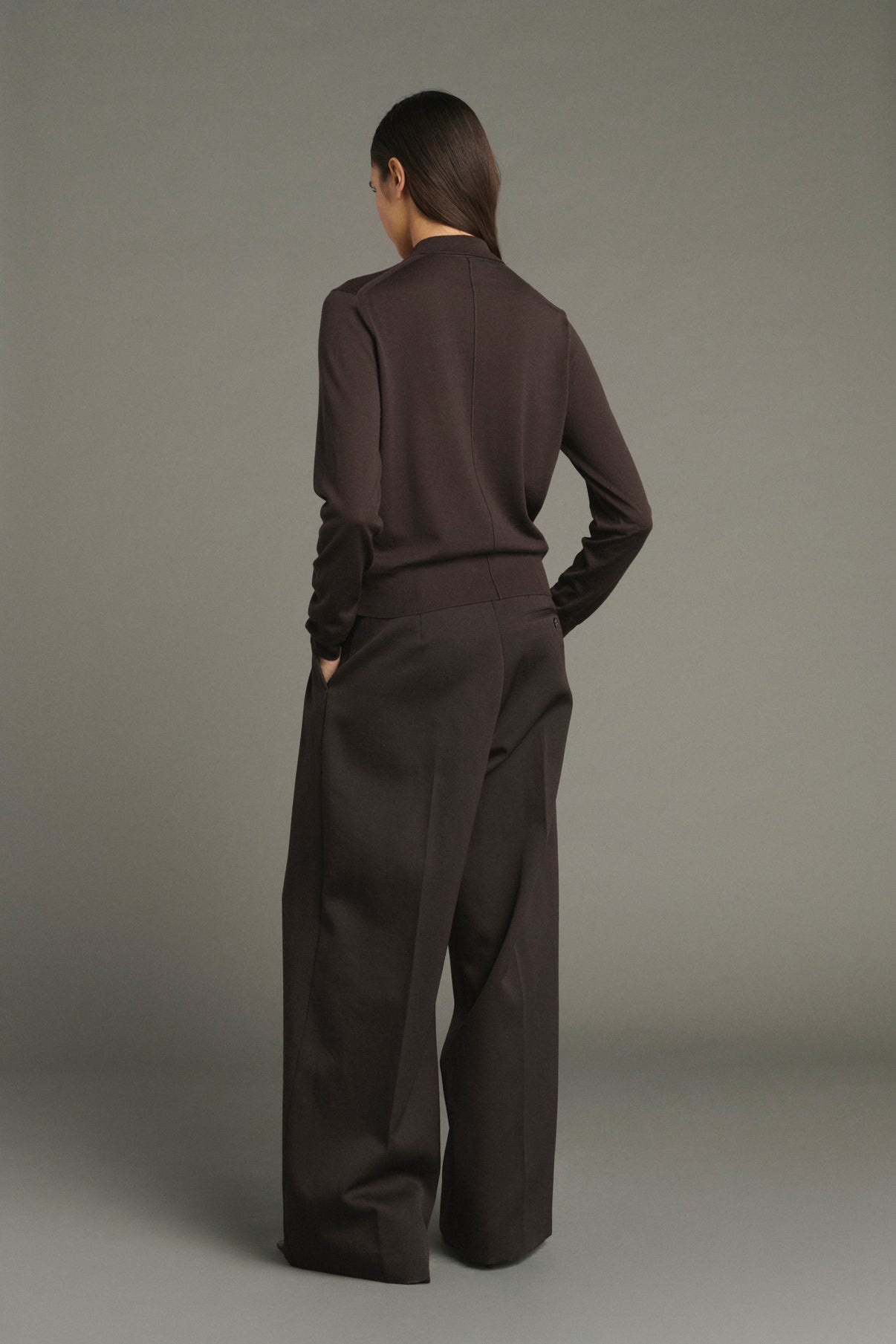 Pantalón Laumiere - Ébano - Lana - Mujer vue 2