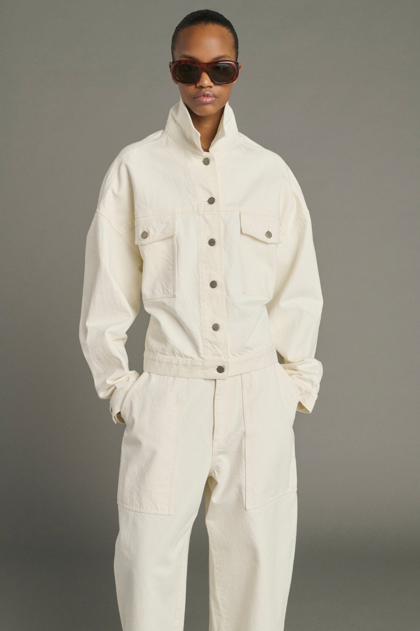 Chaqueta Lys - Crudo - Algodón - Mujer