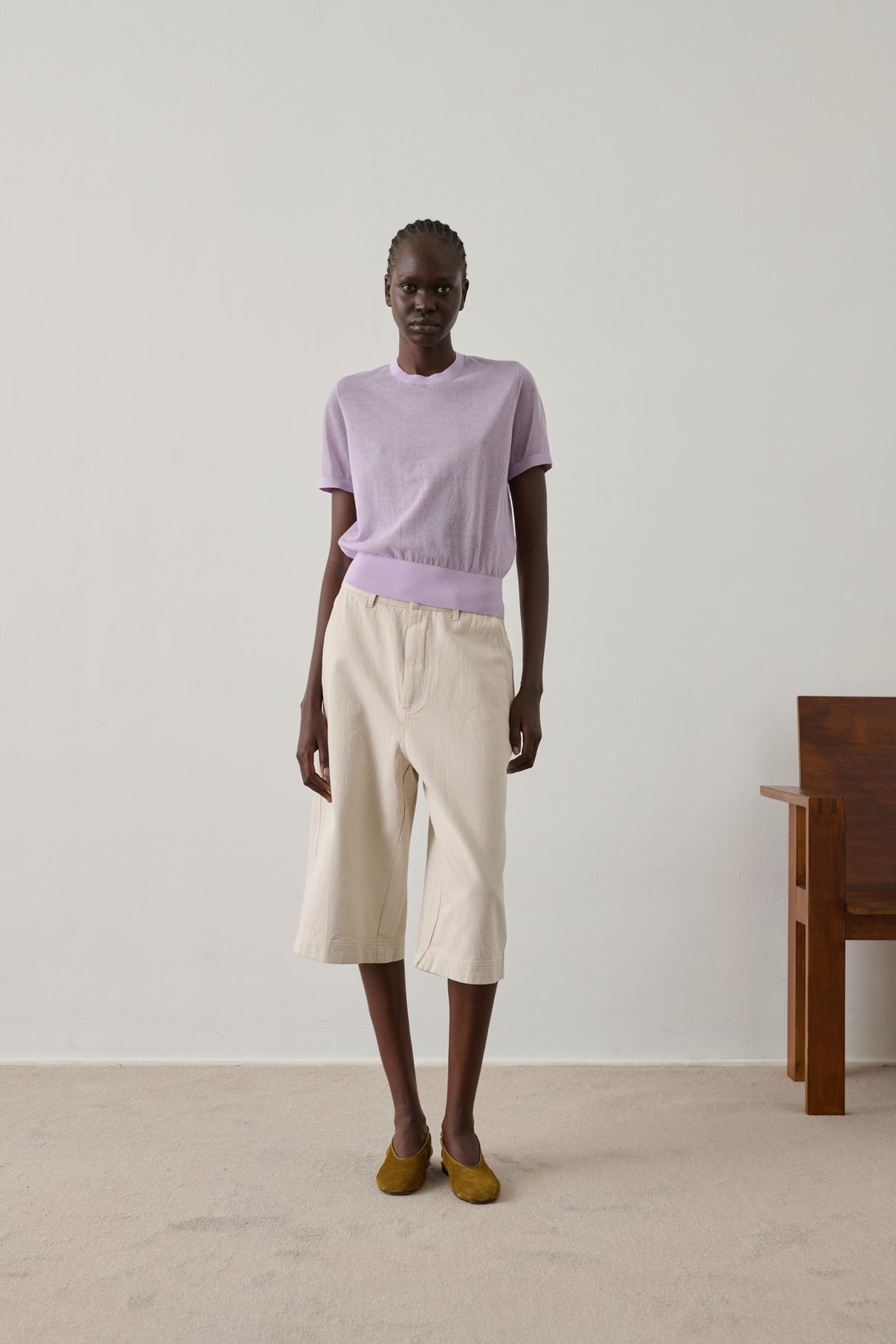 Bermuda Francis - Blanco Gres - Algodón - Mujer vue 3