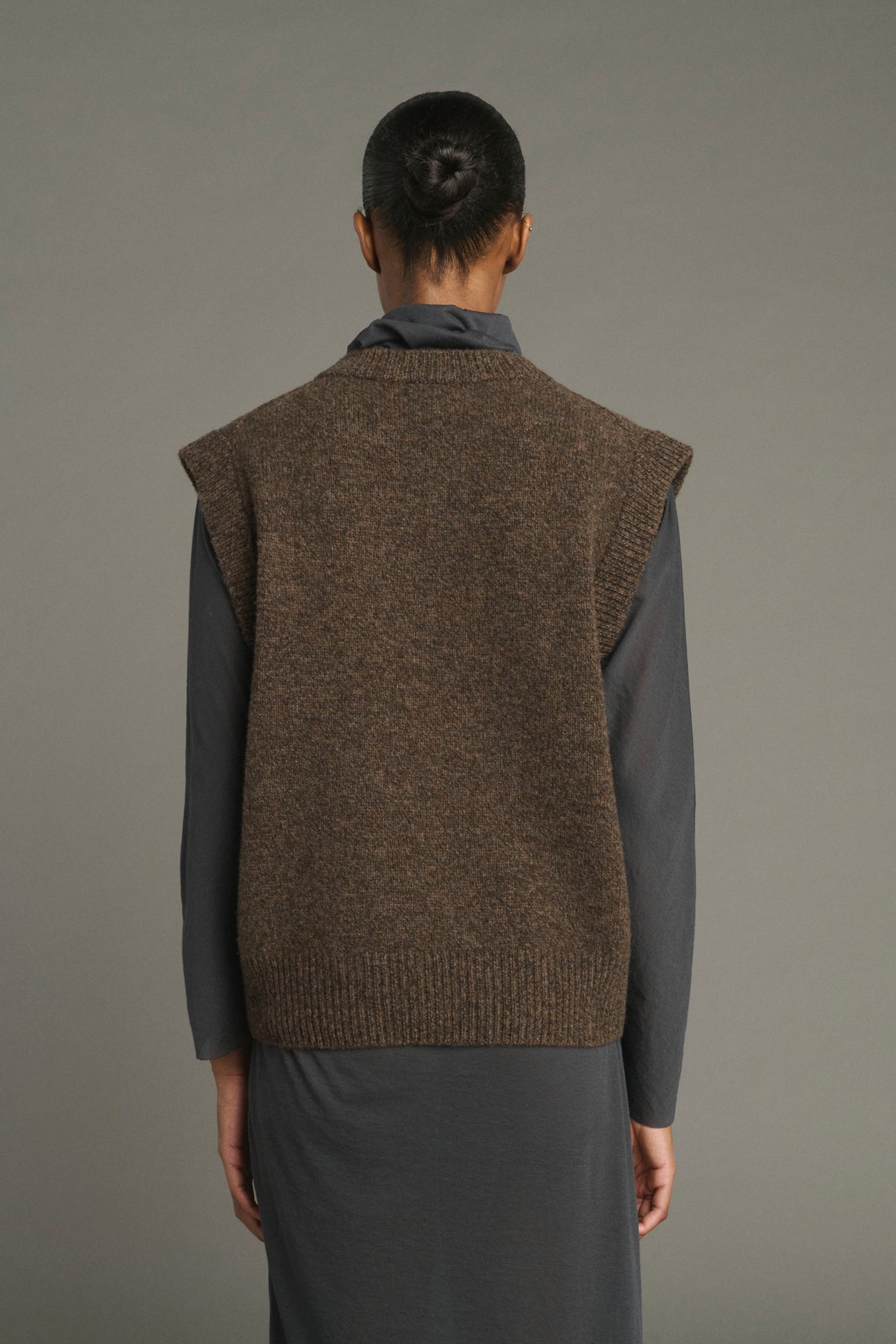 Jersey Karl - Marrón Jaspeado - Lana Merino - Mujer vue 4