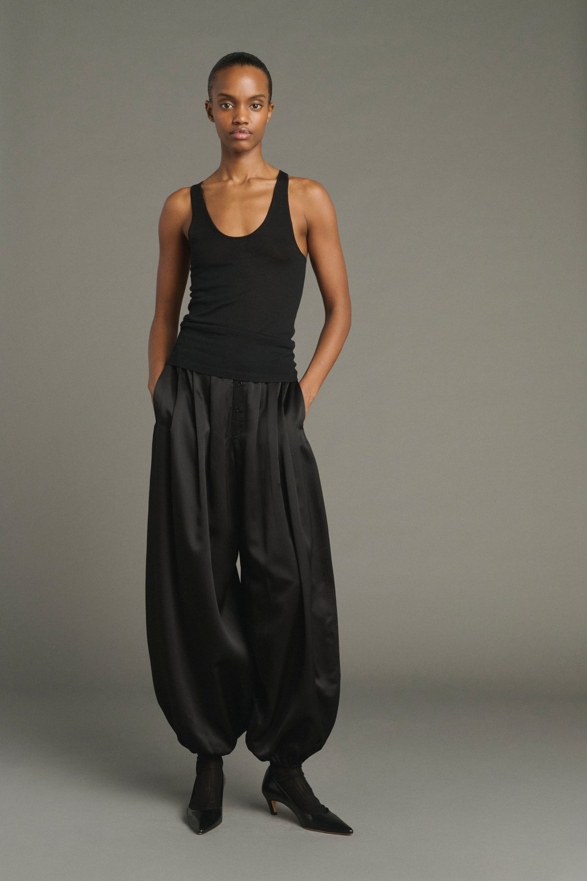 Jersey Juliana - Negro - Lana Merino - Mujer vue 1