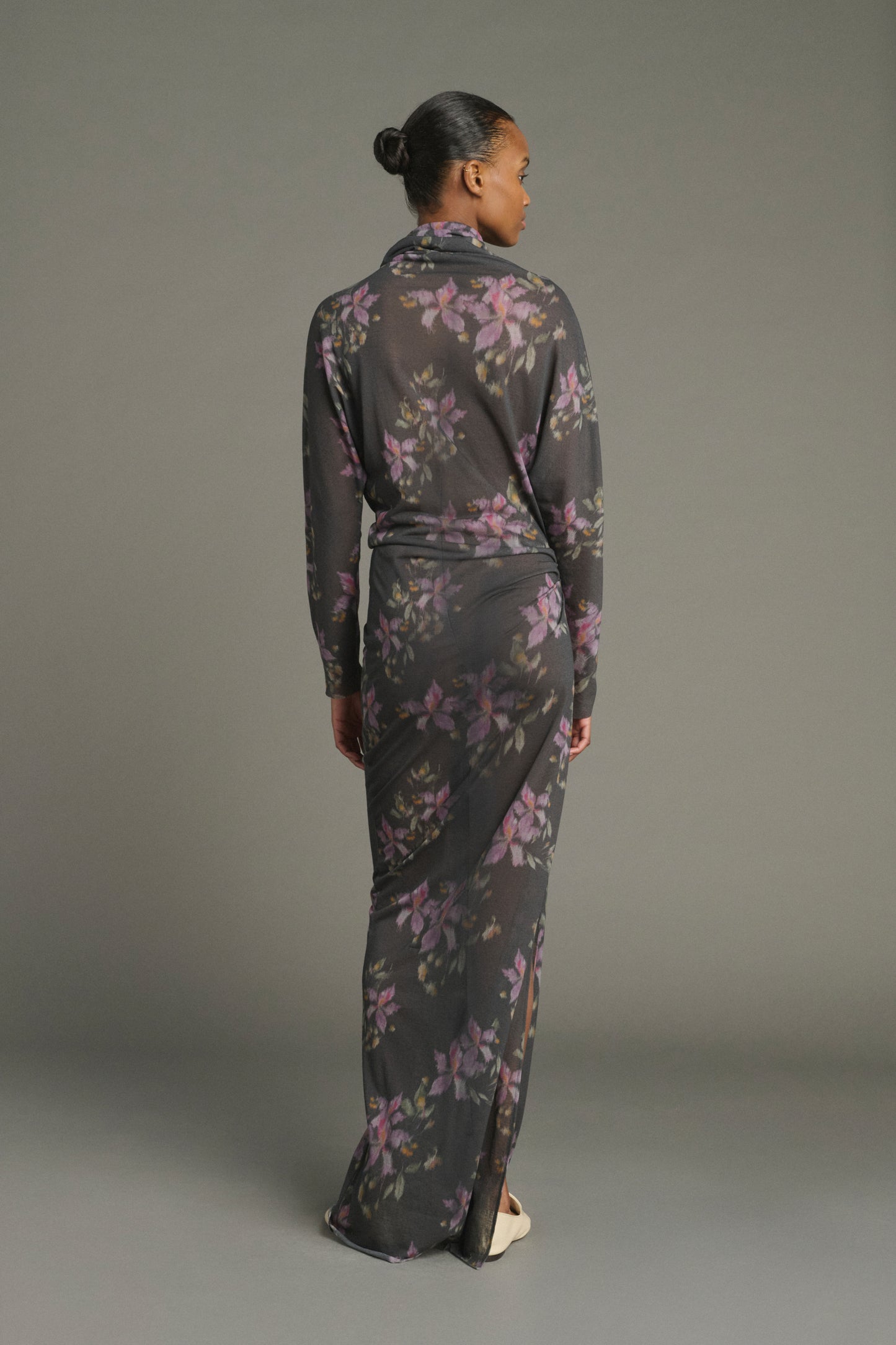 Vestido Lola - Antracita/Violeta - Algodón - Mujer