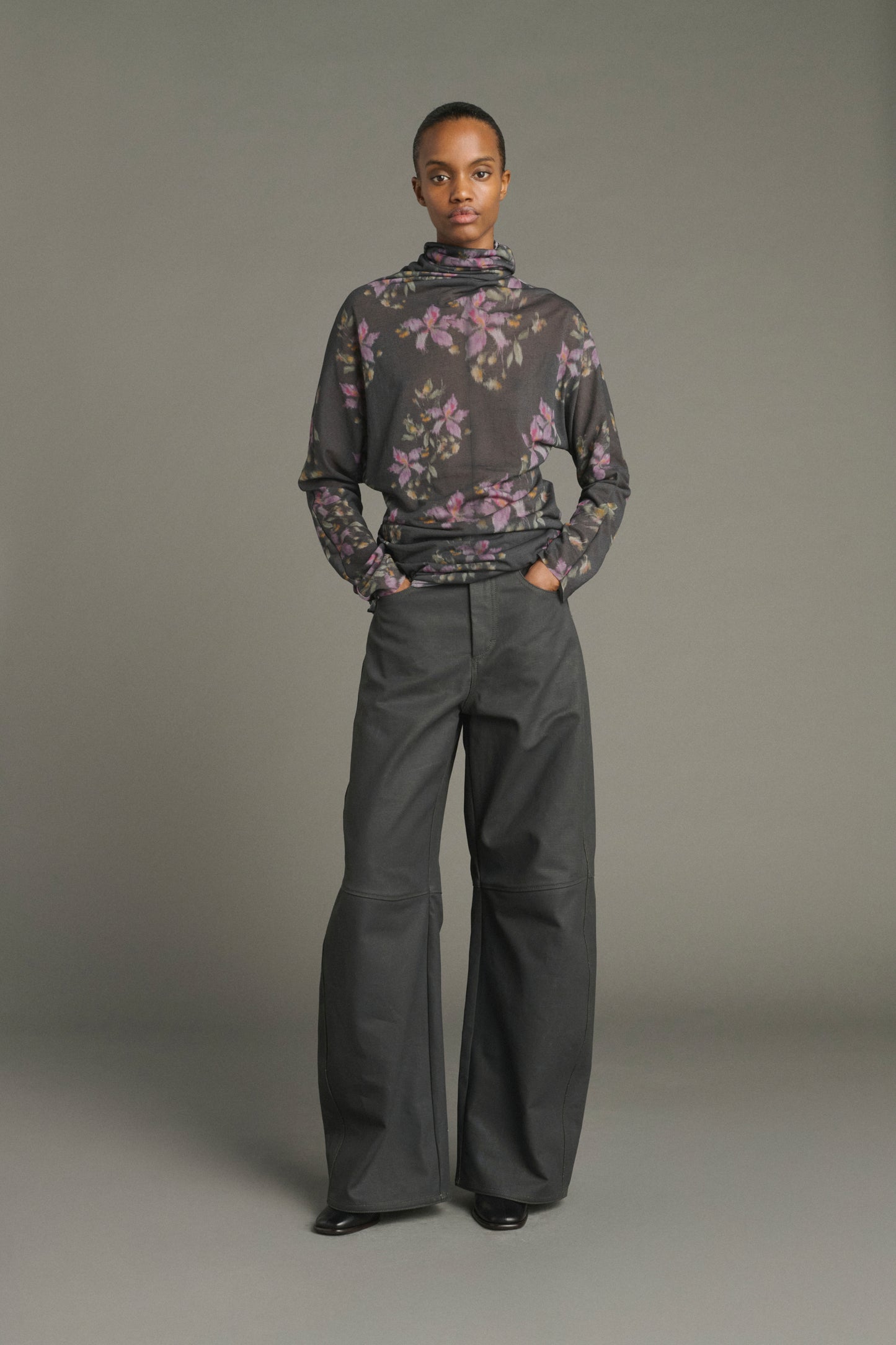 Camiseta Lisia - Antracita/Violeta - Algodón - Mujer