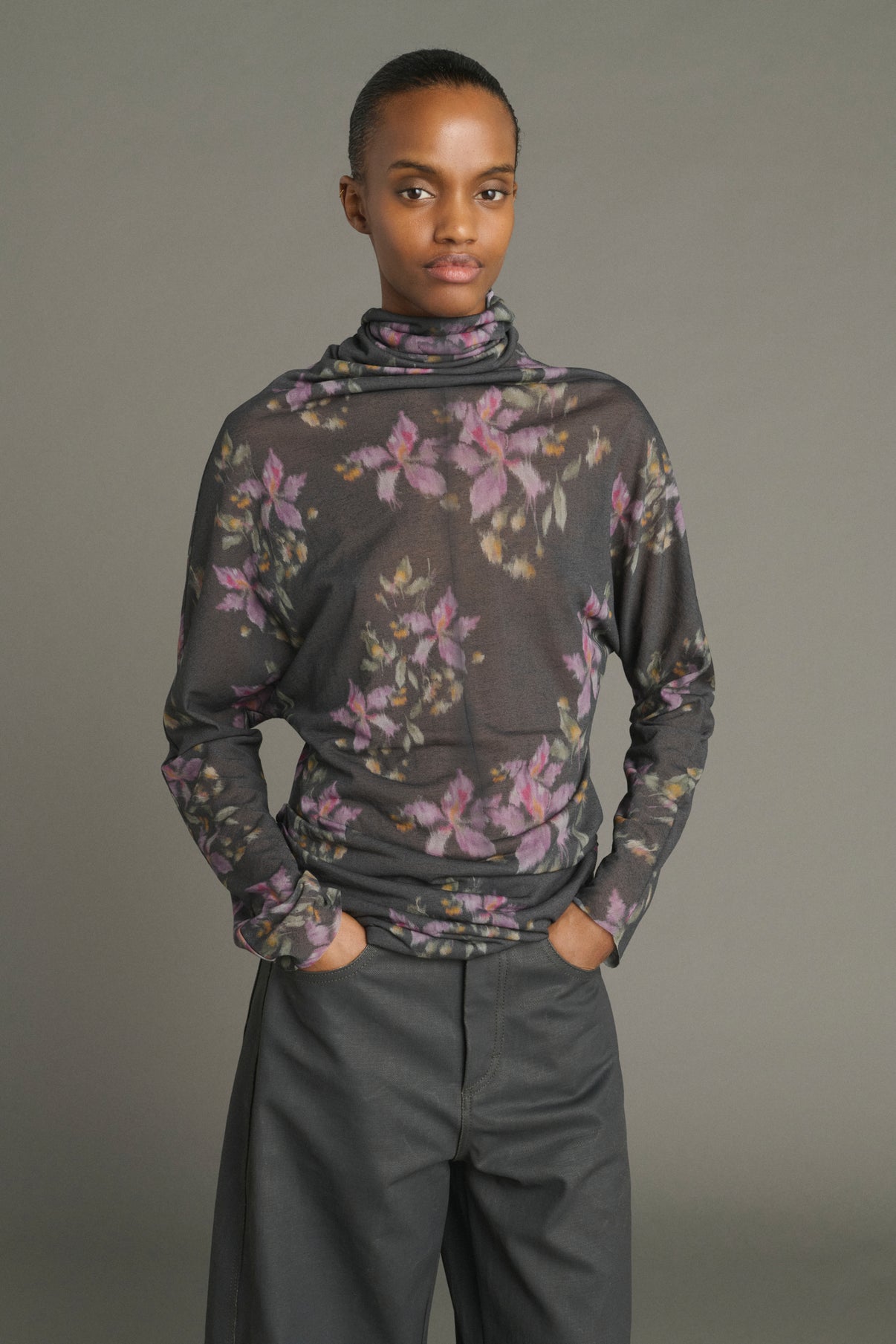 Camiseta Lisia - Antracita/Violeta - Algodón - Mujer vue 3