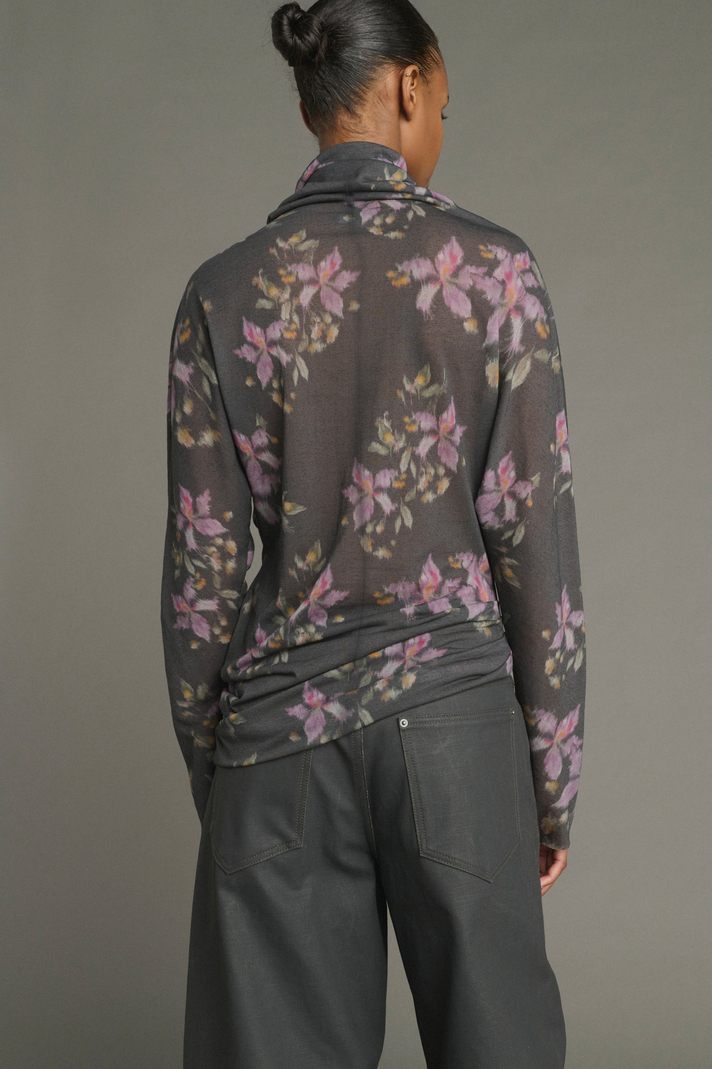 Camiseta Lisia - Antracita/Violeta - Algodón - Mujer