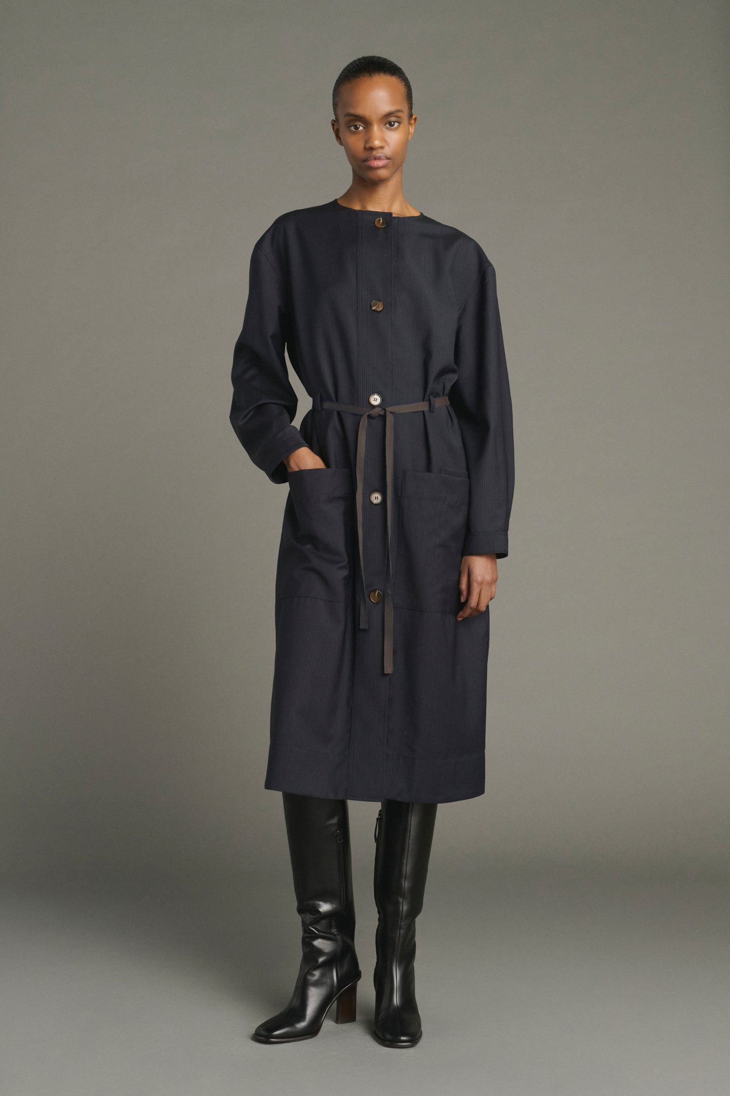 Vestido Helie - Azul/Navy - Lana - Mujer