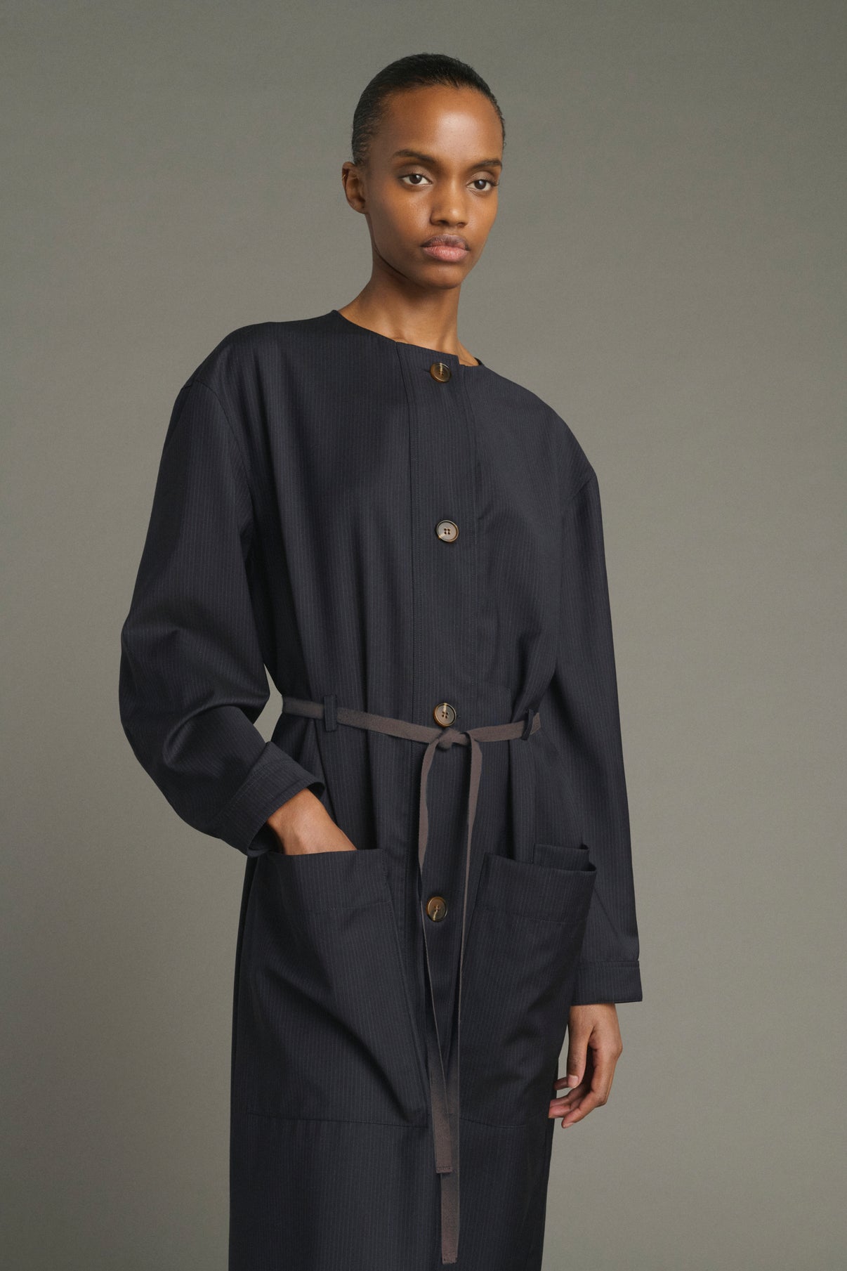 Vestido Helie - Azul/Navy - Lana - Mujer vue 3
