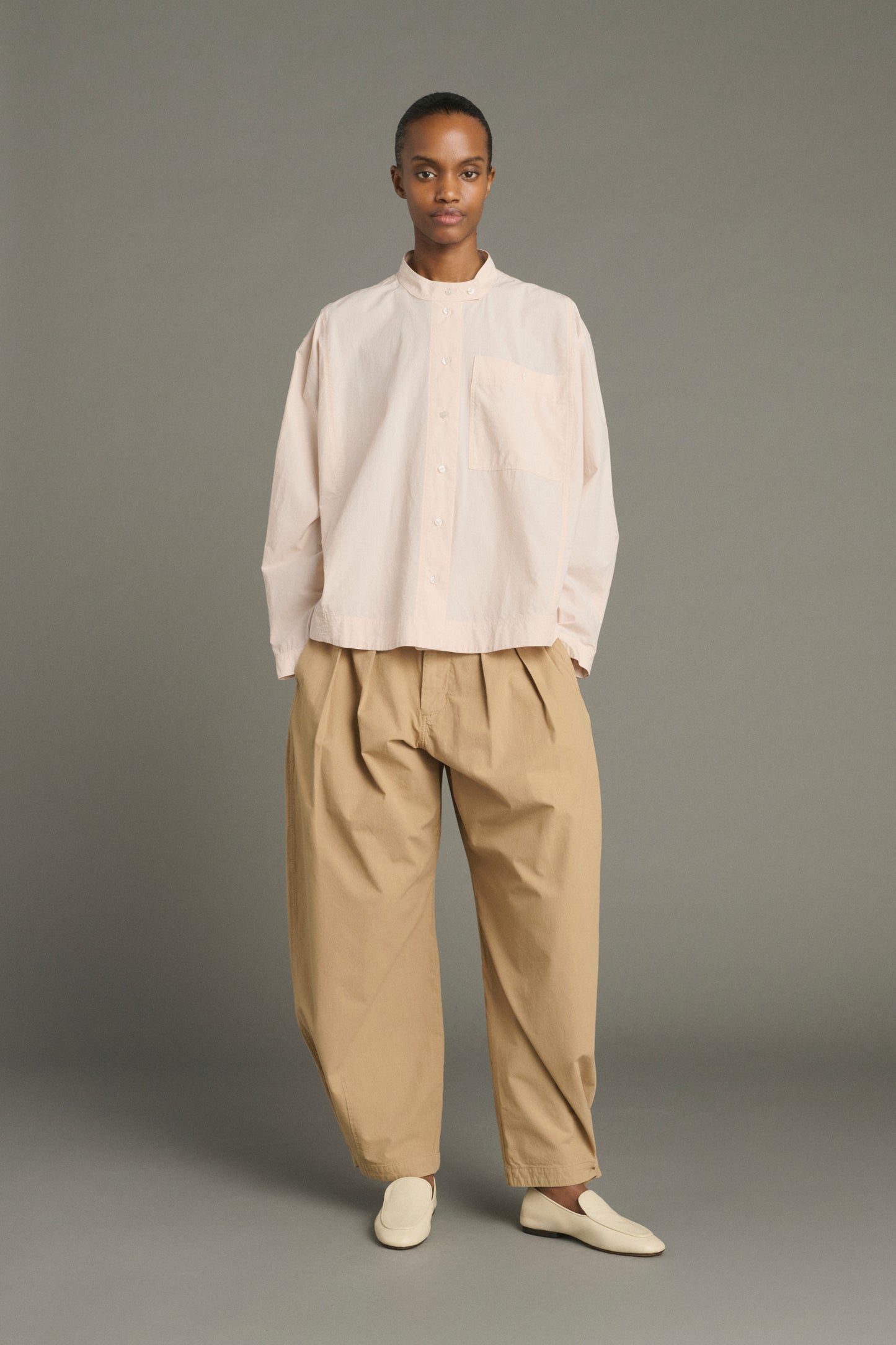 Camisa Chypre - Beige empolvado - Algodón - Mujer