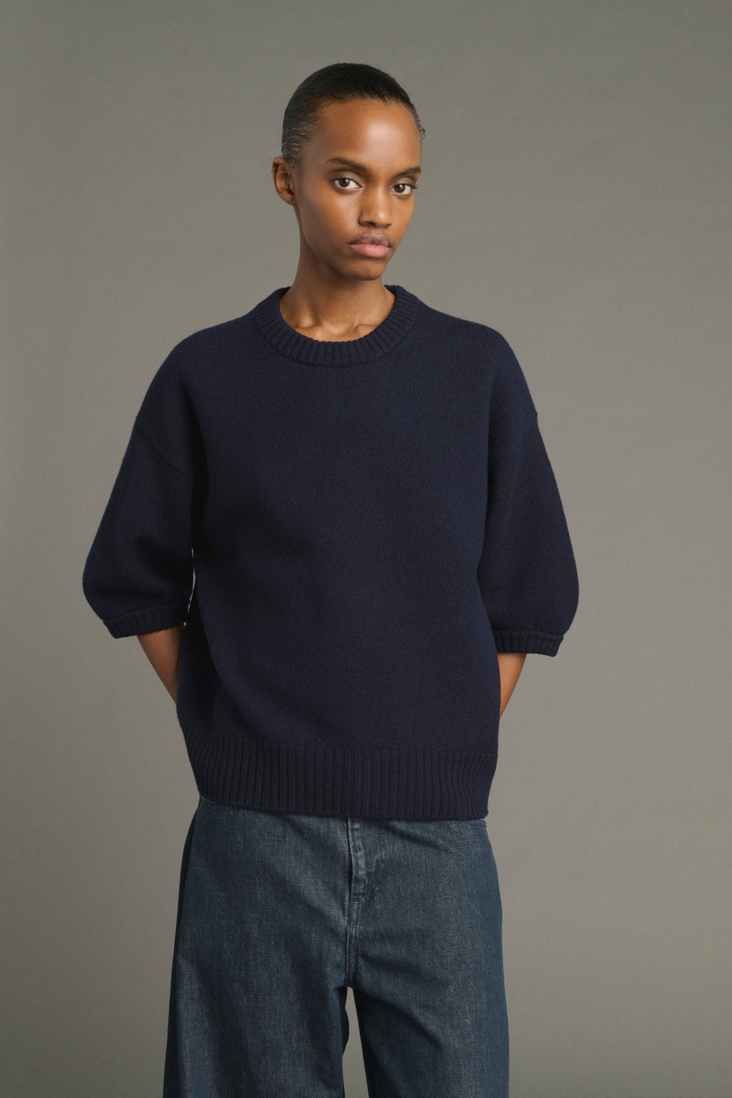 Jersey Lise - Navy - Lana Merino - Mujer