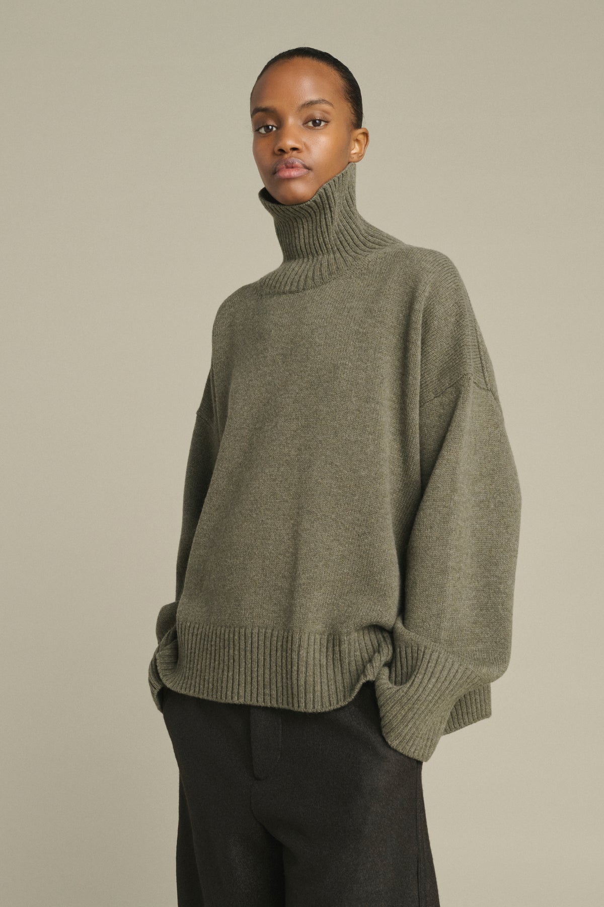 Jersey William - Gris Jaspeado - Lana Merino - Mujer vue 1