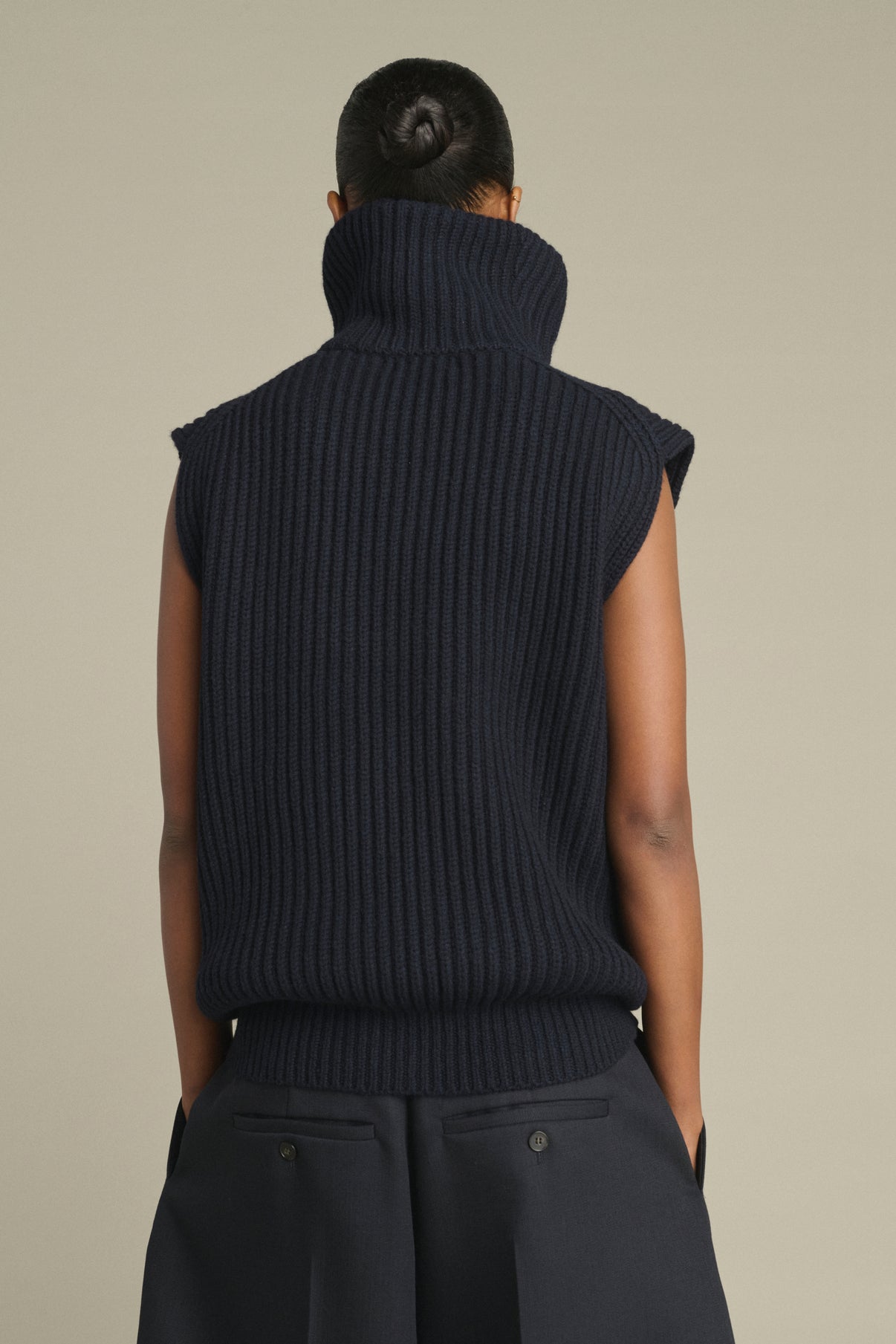 Chaqueta Kristen - Marino - Lana Merina - Mujer vue 2
