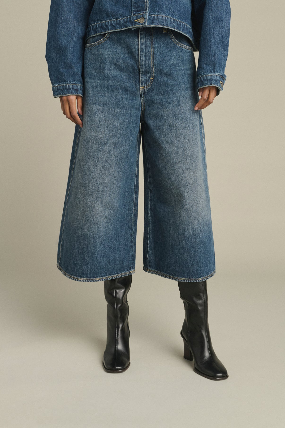 Bermuda Joyce - Denim azul delavé - Algodón - Mujer vue 3