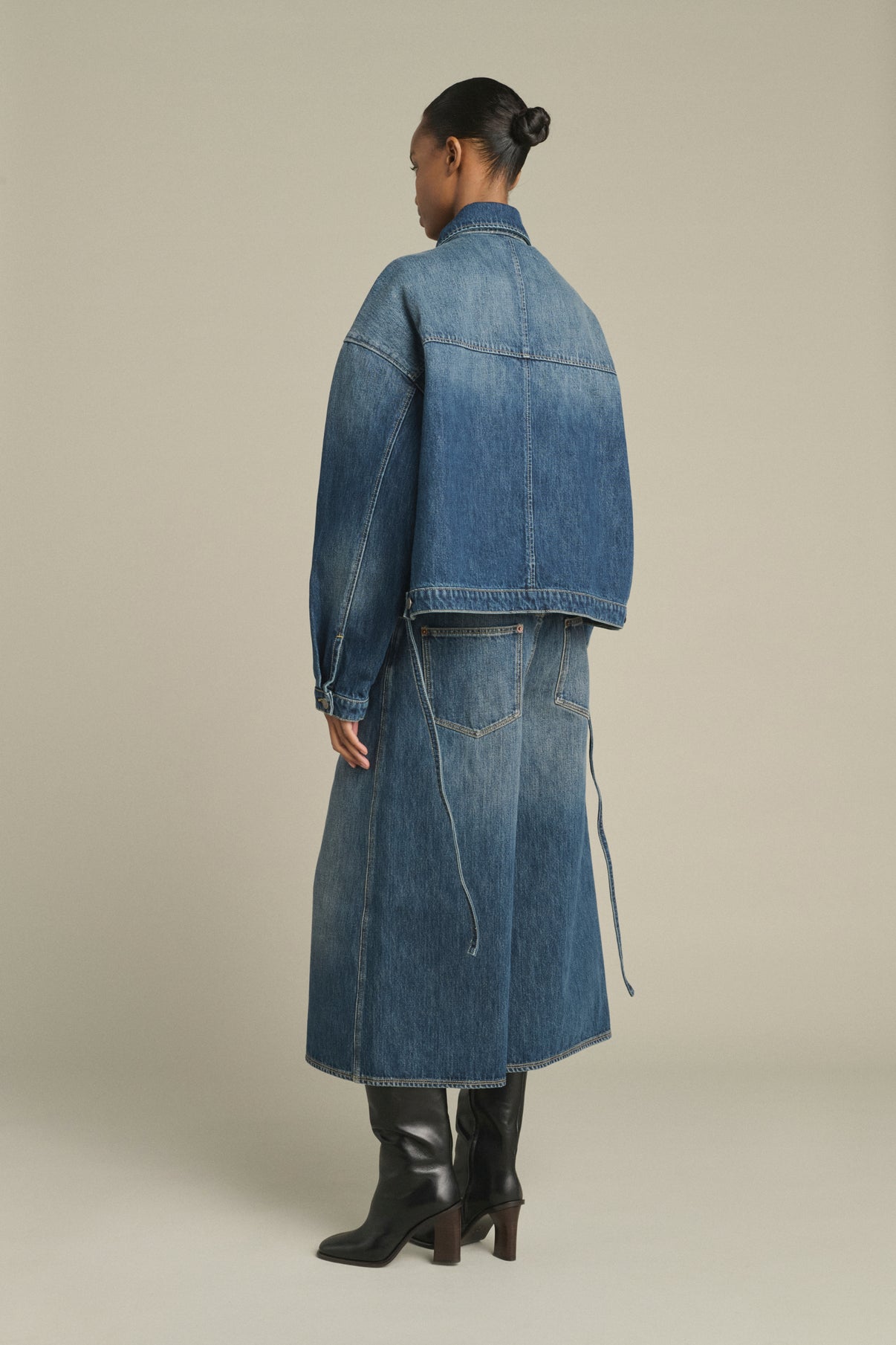 Chaqueta Lys - denim azul delavé - algodón - mujer vue 5