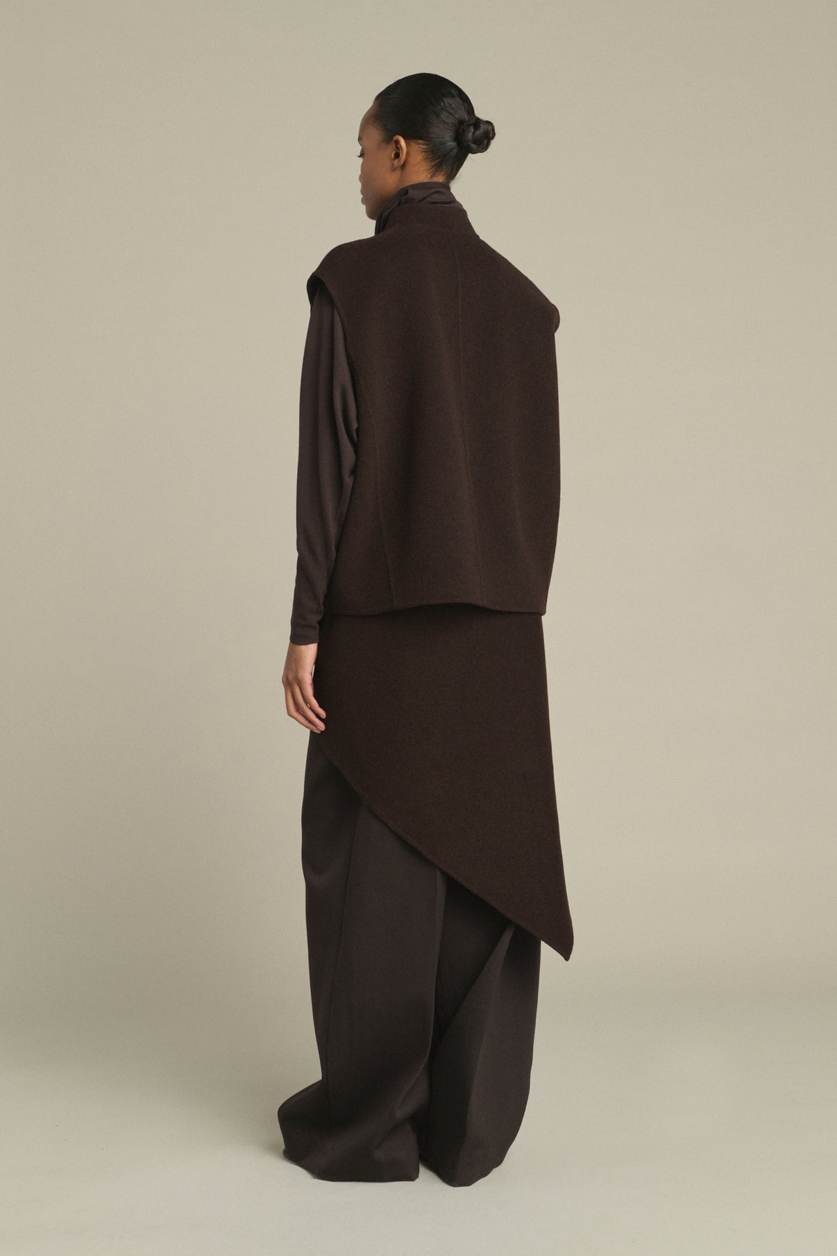 Cazadora Adeline - Marrón Oscuro - Lana - Mujer vue 2